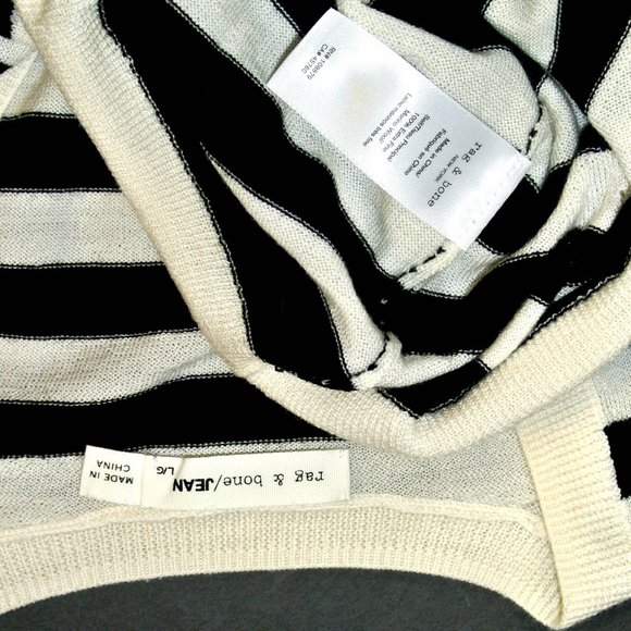 Rag & Bone/JEAN Bevan Striped V Neck Sweater - Picture 9 of 10